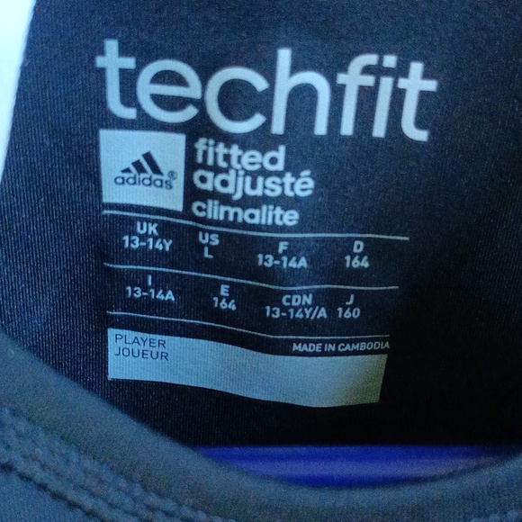 Adidas Youth techfit Sports Jersey - Picture 2 of 8